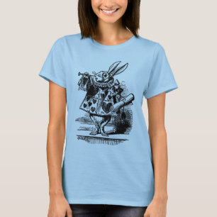 T-shirt Alice au pays des merveilles vintage Lapin Blanc e
