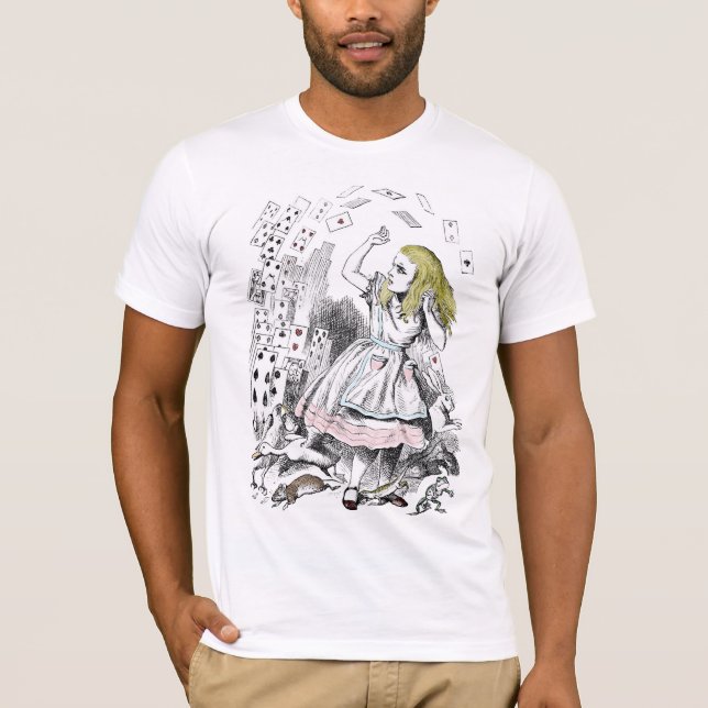 T-shirt Alice dans la plate-forme du pays des merveilles (Devant)