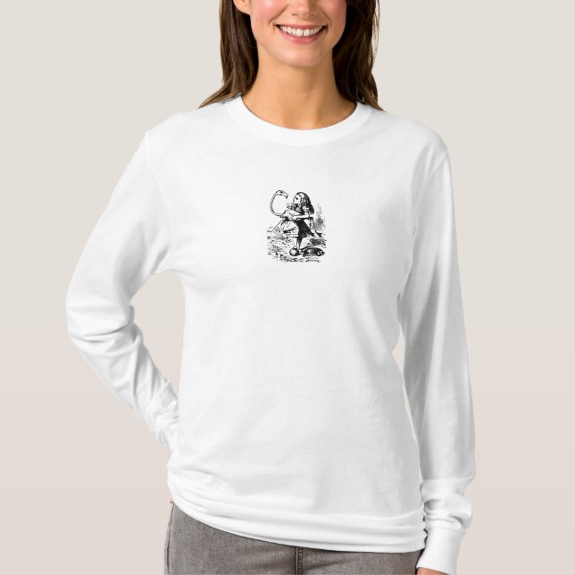 T-shirt Alice dans le croquet de flamant du pays des (Devant)