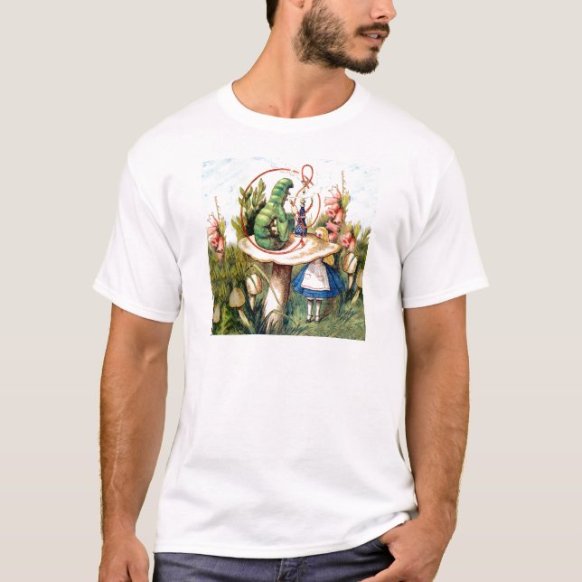 T-shirt Alice et la Caterpillar au pays des merveilles (Devant)