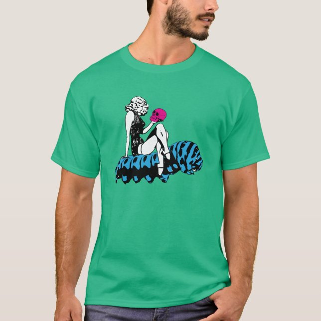 T-shirt Alice et la chenille bleue (Devant)
