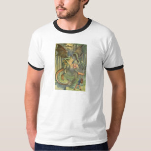 T-shirt Alice et le Jabberwocky dans polychrome