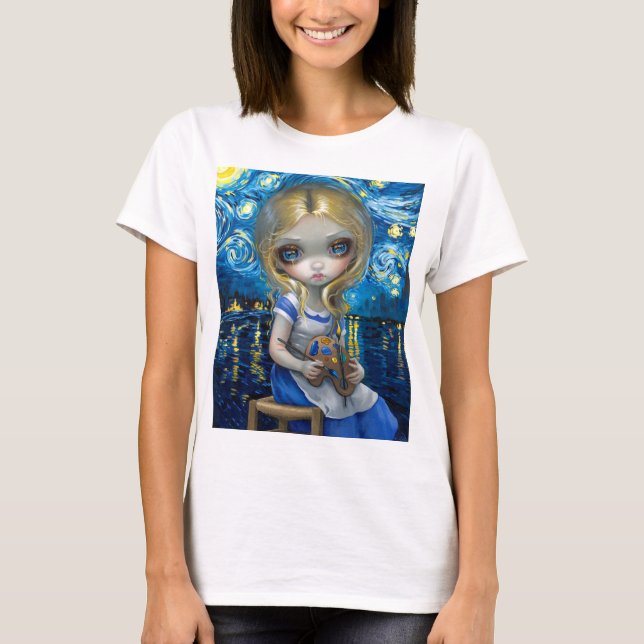 T-shirt "Alice in a Van Gogh Nocturne" (Devant)