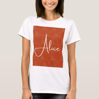 T-shirt Alice Motif de nom manuscrit