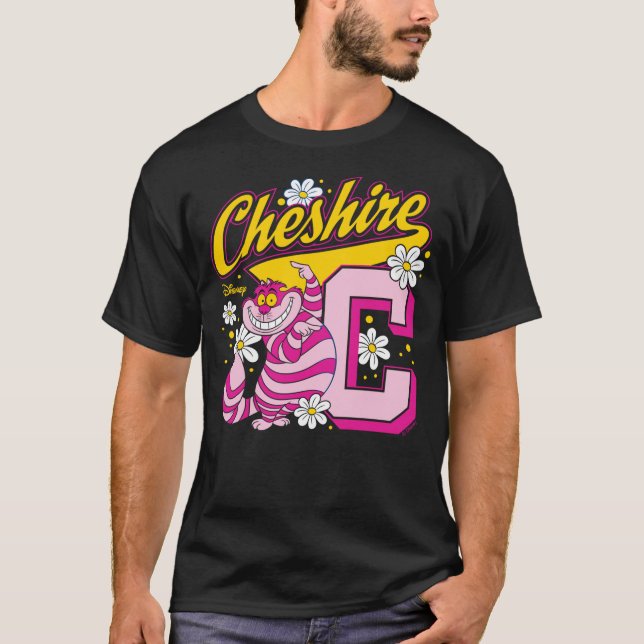 T-shirt Alice on Wonderland - Cheshire Cat Letterman with  (Devant)