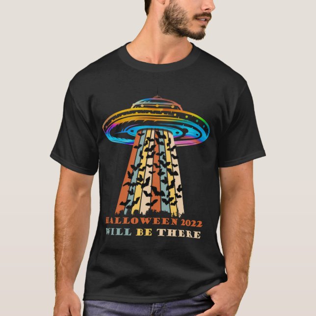 T-shirt Alien Abduction Chauve Volant Saucer Sur Hal Vinta (Devant)