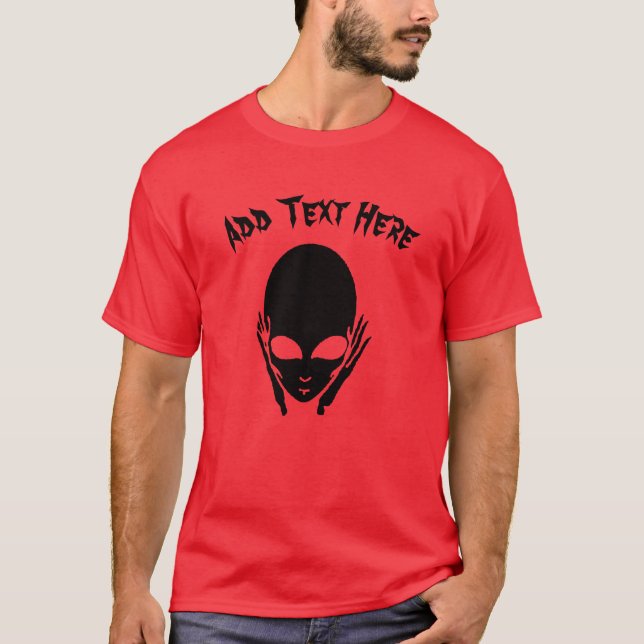 T-shirt Alien, ajouter dire, modifier du texte (Devant)