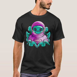 T-shirt Alien astronaute