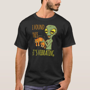 T-shirt Alien Avec Vibration De Chat Purr J'Ai Trouvé Cett