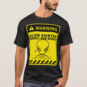 T-shirt Alien  Avertissement Alien aperçu Roswell Nouveau 