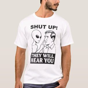 T-shirt Alien avertit l'humain