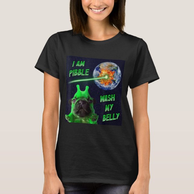 T-shirt Alien Bble Funny Brainrot Dog Meme Space I Am Bble (Devant)