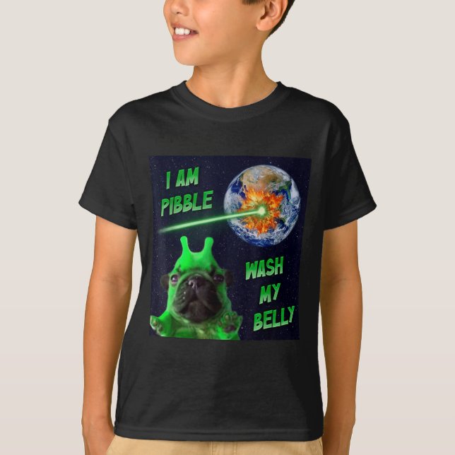 T-shirt Alien Bble Funny Brainrot Dog Meme Space I Am Bble (Devant)
