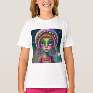 T-shirt Alien, Cadeau de fille hippie .