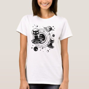 T-shirt Alien Chat Chats Ufo Space Kitten Animaux Idée cad
