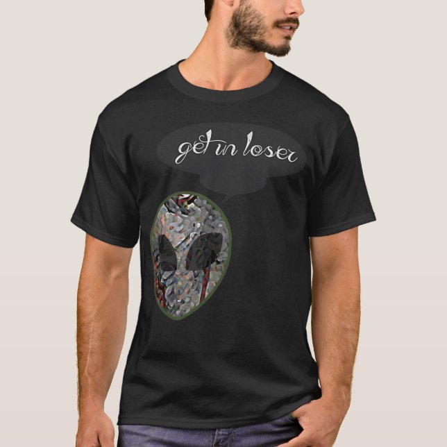 T-shirt Alien - Chemise Face Alien - Et Cadeaux - Ufo Ride (Devant)