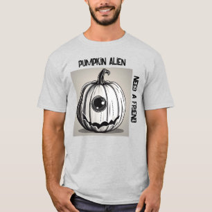 T-shirt Alien Citrouille éffrayant -Texte modifiab