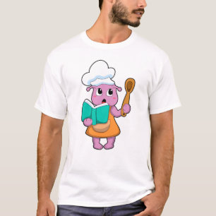 T-shirt Alien comme cuisinier avec Cookbook