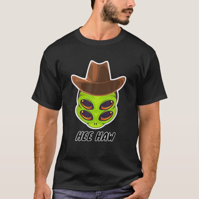 T-shirt Alien Cowboy Casquette Funny Halloween Espace extr (Devant)