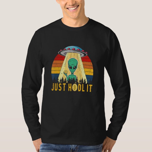 T-shirt Alien Cryptomonnaie Bitcoin 4 (Devant)