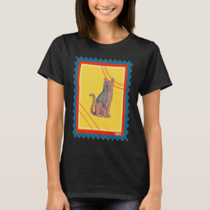T-shirt Alien de chat de l'espace de tampon