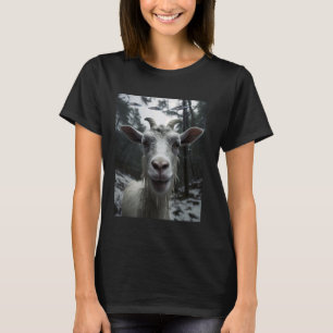 T-shirt Alien de chèvre OVNI Selfie - Drôle Idée amusante