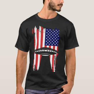 T-shirt Alien de l'Ufo Enduction 4 juillet Cadeau Usa Drap