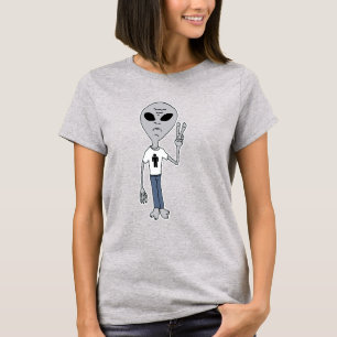 T-shirt Alien du panneau de la paix