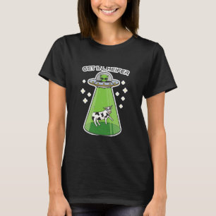 T-shirt Alien Enlèvement de vache drôle dans la zone Ufo