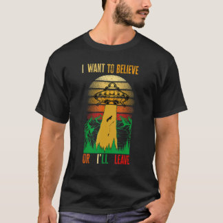 T-shirt Alien Enlèvement Pêche Homme Dans L'Espace Je Veux
