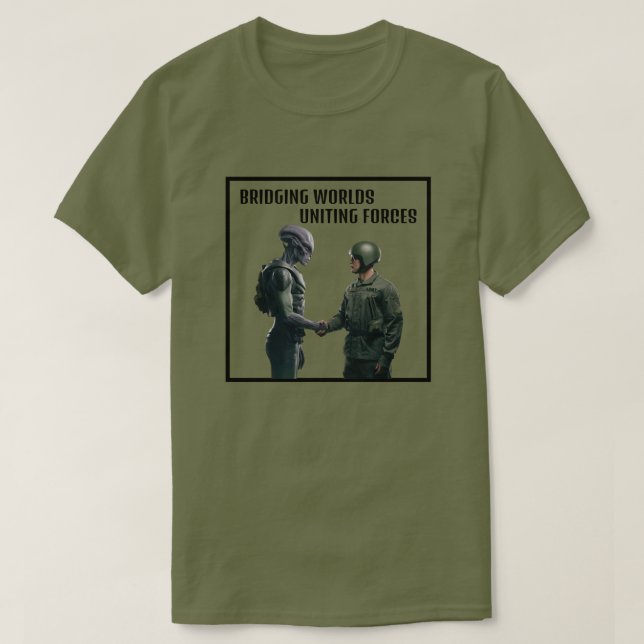 T-shirt Alien et soldat (Design devant)