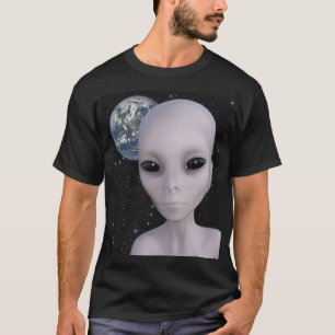 T-shirt Alien extraterrestre avec la terre à