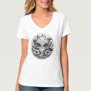 T-shirt Alien extraterrestre en Fleurs Starry Night