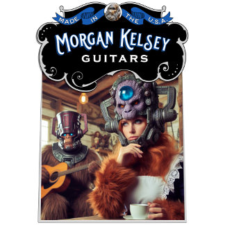 T - Shirt - Alien genießt Tee und Bigfoot Gitarris