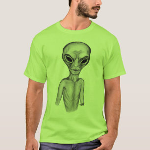 T-shirt Alien gris, je veux croire