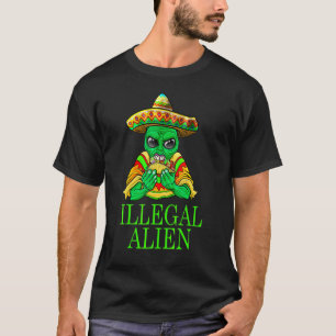 T-shirt Alien Illégal Cinco De Mayo Taco Sombrero Mexicain