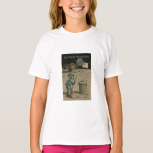T-shirt Alien Janitor nettoie le mess des touristes lunair
