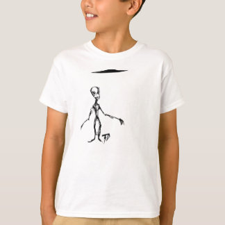 T-shirt Alien lunatique avec l'UFO de soucoupe volante