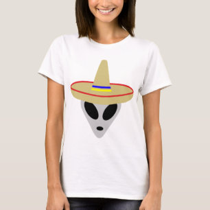 T-shirt alien mexicain sombrero