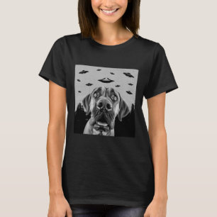 T-shirt Alien OVNI Drôle espagnol Mastiff Amoureux des chi