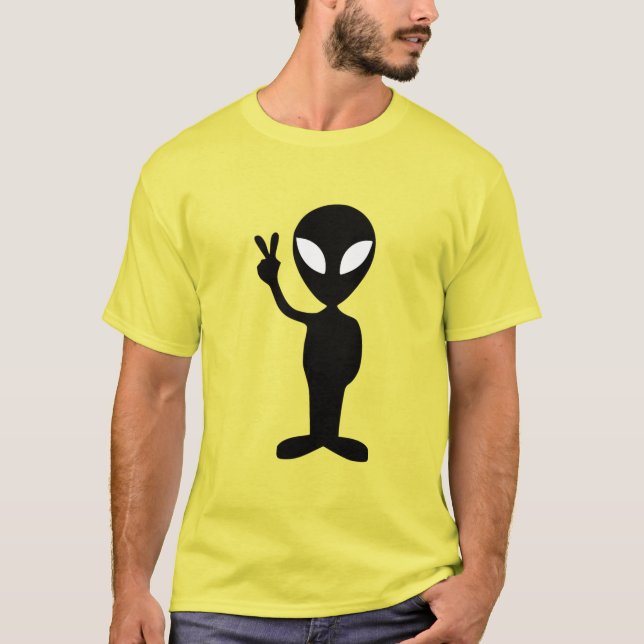 T-shirt Alien  pour Cravate spirale masculine (Devant)