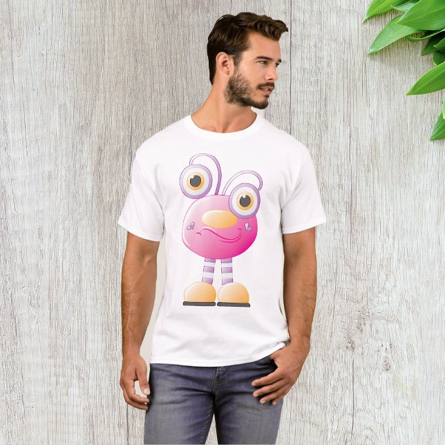 T-shirt Alien Rose mignon Avec Grands Yeux (Créateur téléchargé)