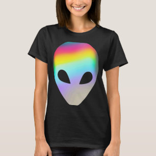 T-shirt Alien Tête Rave Visage coloré Croire UFO Costume