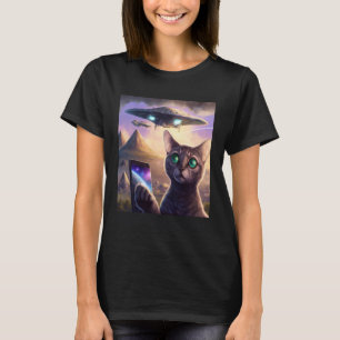 T-shirt Alien UFO Chat Selfie Galaxy Chat