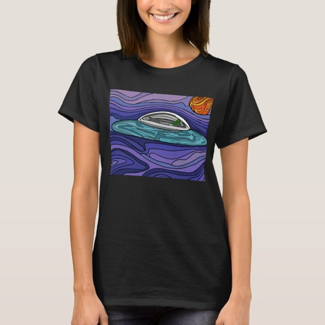 T-shirt Alien UFO de vaisseau spatial paranormal UAP (Devant)