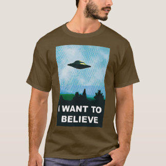 T-shirt Alien Ufo Hunter Je Veux Croire Ufo 1
