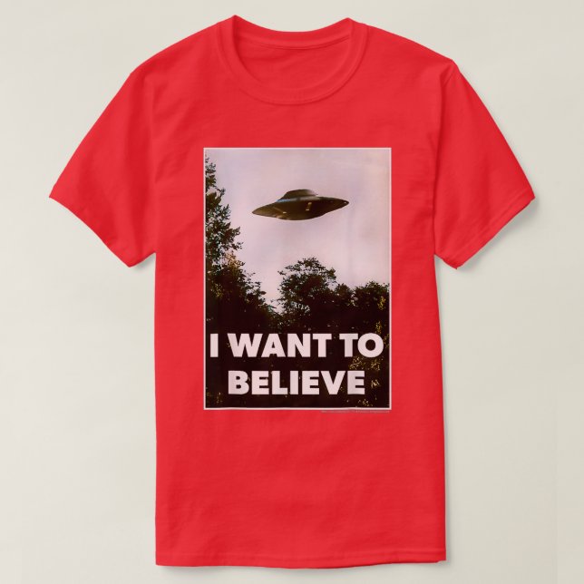 T-shirt Alien Ufo Hunter Je Veux Croire Ufo 2 (Design devant)