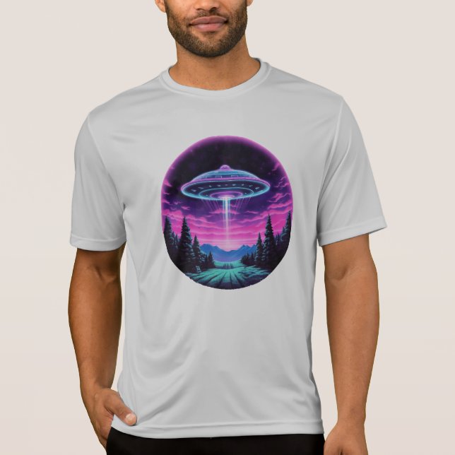 T-shirt Alien vaisseau spatial rétro futuriste (Devant)
