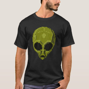 T-shirt Alien vert - Sty futuriste et cosmique