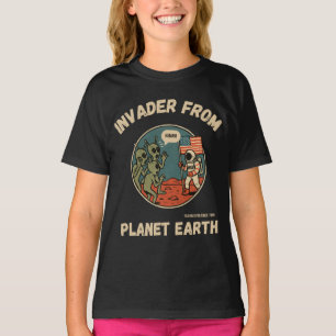 T-shirt Aliens et astronautes amusants dans l'espace